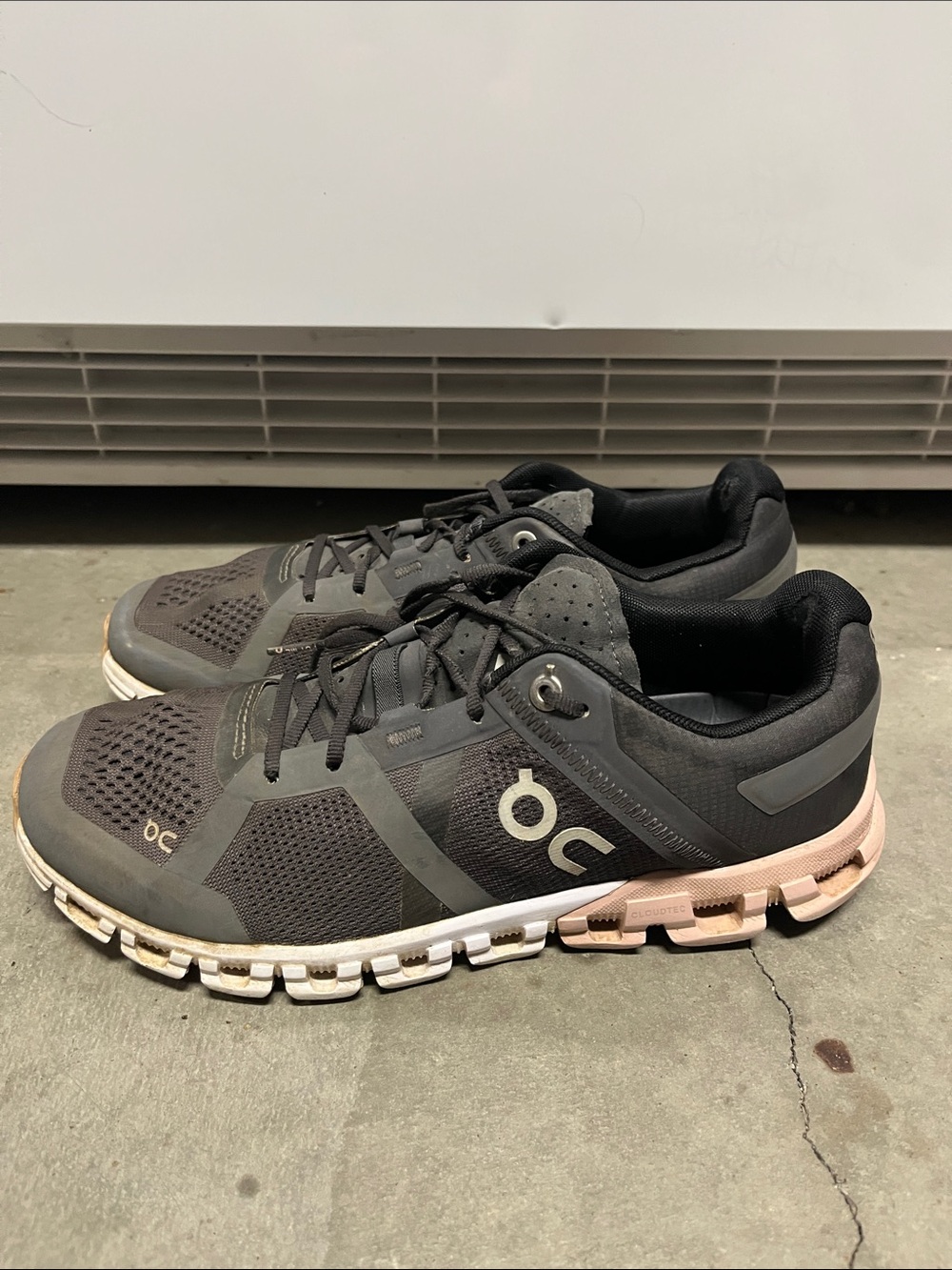 On cloud Women’s Athletic Running Shoes - Charcoal with Blush